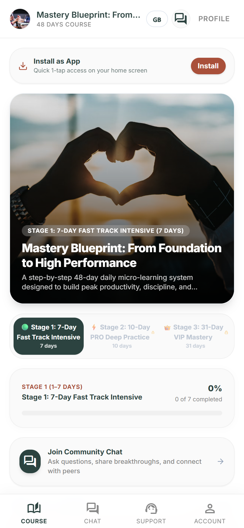 NOOK Courses App Interface